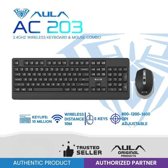 کیبورد و ماوس بی سیم آولا مدل AC203