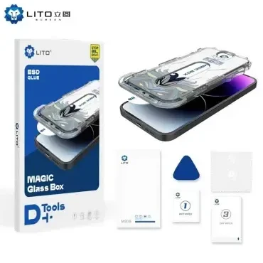گلس برند لیتو مخصوص iPhone 16 Pro  مدل D+Tools Magic Glass Box
