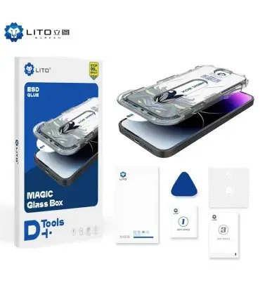 گلس برند لیتو مخصوص iPhone 16 Pro  مدل D+Tools Magic Glass Box