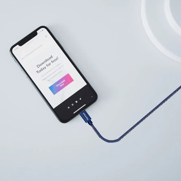 کابل تبدیل USB به لایتنینگ هانروکس مدل C80 طول 1 متر